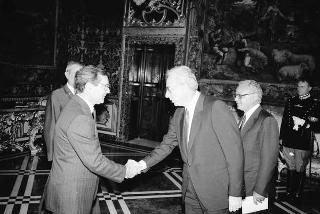 Arturo Guillermo Lopez Luna, nuovo ambasciatore della Repubblica di Honduras; Gyorgy Misur, nuovo ambasciatore della Repubblica Popolare Ungherese; McDonald Phillip Benjamin, nuovo ambasciatore di Dominica: presentazione lettere credenziali