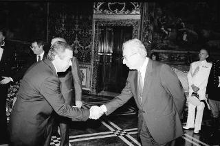 Arturo Guillermo Lopez Luna, nuovo ambasciatore della Repubblica di Honduras; Gyorgy Misur, nuovo ambasciatore della Repubblica Popolare Ungherese; McDonald Phillip Benjamin, nuovo ambasciatore di Dominica: presentazione lettere credenziali
