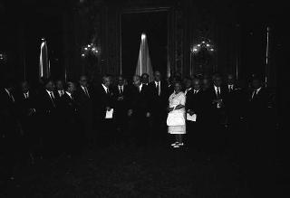 Il Presidente della Repubblica Francesco Cossiga presiede al Giuramento del Presidente del Consiglio Bettino Craxi e del nuovo Governo