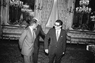 Il Presidente della Repubblica Francesco Cossiga durante la cerimonia del giuramento del nuovo Giudice della Corte costituzionale, Prof. Antonio Baldassarre