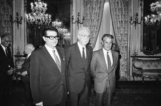 Il Presidente della Repubblica Francesco Cossiga durante la cerimonia del giuramento del nuovo Giudice della Corte costituzionale, Prof. Antonio Baldassarre