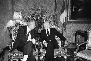 Visita privata del ex ambasciatore e politico statunitense John Volpe al Presidente della Repubblica Francesco Cossiga
