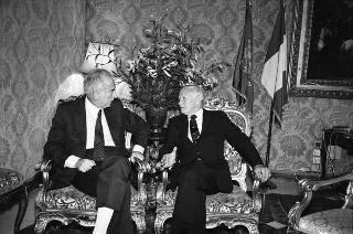 Visita privata del ex ambasciatore e politico statunitense John Volpe al Presidente della Repubblica Francesco Cossiga