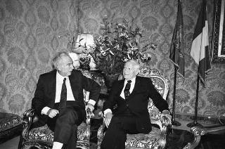 Visita privata del ex ambasciatore e politico statunitense John Volpe al Presidente della Repubblica Francesco Cossiga
