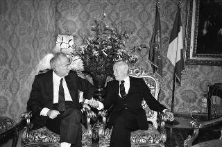 Visita privata del ex ambasciatore e politico statunitense John Volpe al Presidente della Repubblica Francesco Cossiga