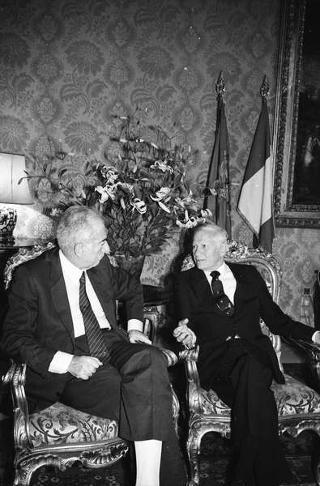 Visita privata del ex ambasciatore e politico statunitense John Volpe al Presidente della Repubblica Francesco Cossiga