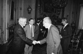 Incontro del Presidente della Repubblica Francesco Cossiga con  i componenti della Commissione per il lavoro penitenziario