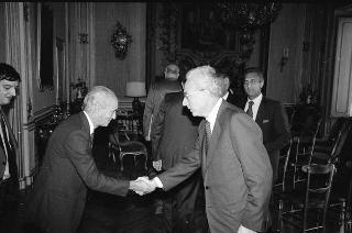 Incontro del Presidente della Repubblica Francesco Cossiga con  i componenti della Commissione per il lavoro penitenziario