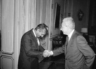 Incontro del Presidente della Repubblica Francesco Cossiga con  i componenti della Commissione per il lavoro penitenziario