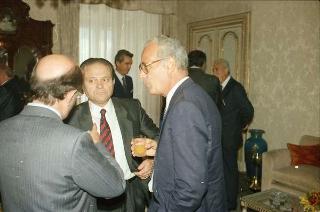 Colazione offerta dal Presidente della Repubblica Francesco Cossiga per il congedo del Consigliere giuridico Giuseppe Carbone