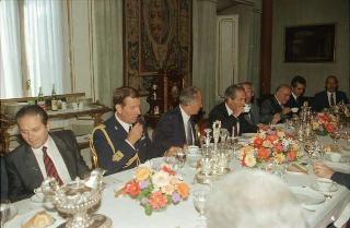Colazione offerta dal Presidente della Repubblica Francesco Cossiga per il congedo del Consigliere giuridico Giuseppe Carbone