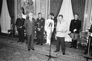 Incontro del Presidente della Repubblica Francesco Cossiga con  una delegazione del NATO Defence College
