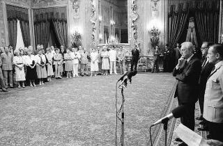 Incontro del Presidente della Repubblica Francesco Cossiga con  una delegazione del NATO Defence College