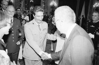 Incontro del Presidente della Repubblica Francesco Cossiga con  una delegazione del NATO Defence College