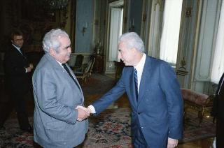 Il Presidente della Repubblica Francesco Cossiga incontra Luis Herrera Campins, già Presidente della repubblica del Venezuela