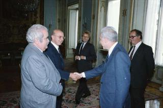 Il Presidente della Repubblica Francesco Cossiga incontra Luis Herrera Campins, già Presidente della repubblica del Venezuela