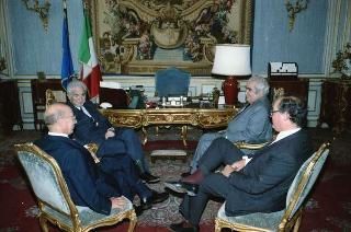 Il Presidente della Repubblica Francesco Cossiga incontra Luis Herrera Campins, già Presidente della repubblica del Venezuela