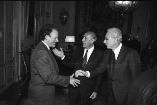 Incontro del Presidente della Repubblica Francesco Cossiga con  i componenti della Corte e della Commissione europea dei diritti dell'uomo