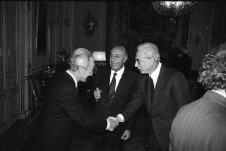 Incontro del Presidente della Repubblica Francesco Cossiga con  i componenti della Corte e della Commissione europea dei diritti dell'uomo
