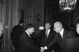 Incontro del Presidente della Repubblica Francesco Cossiga con  i componenti della Corte e della Commissione europea dei diritti dell'uomo