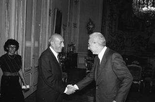 Incontro del Presidente della Repubblica Francesco Cossiga con  i componenti della Corte e della Commissione europea dei diritti dell'uomo