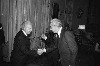 Incontro del Presidente della Repubblica Francesco Cossiga con  i componenti della Corte e della Commissione europea dei diritti dell'uomo