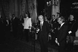 Incontro del Presidente della Repubblica Francesco Cossiga con  i componenti del Consiglio nazionale dell'Ordine dei giornalisti