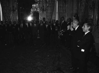 Incontro del Presidente della Repubblica Francesco Cossiga con  i componenti del Consiglio nazionale dell'Ordine dei giornalisti
