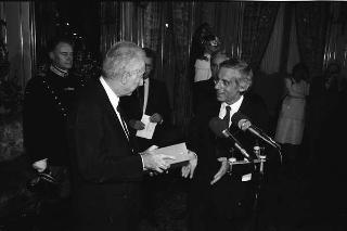 Incontro del Presidente della Repubblica Francesco Cossiga con  i componenti del Consiglio nazionale dell'Ordine dei giornalisti
