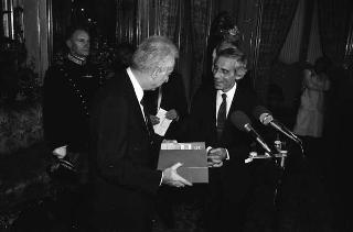 Incontro del Presidente della Repubblica Francesco Cossiga con  i componenti del Consiglio nazionale dell'Ordine dei giornalisti