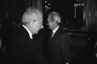 Incontro del Presidente della Repubblica Francesco Cossiga con  i componenti del Consiglio nazionale dell'Ordine dei giornalisti