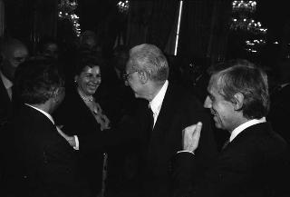 Incontro del Presidente della Repubblica Francesco Cossiga con  i componenti del Consiglio nazionale dell'Ordine dei giornalisti
