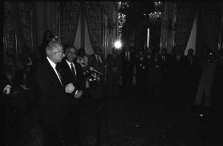 Incontro del Presidente della Repubblica Francesco Cossiga con  i componenti del Consiglio nazionale dell'Ordine dei giornalisti