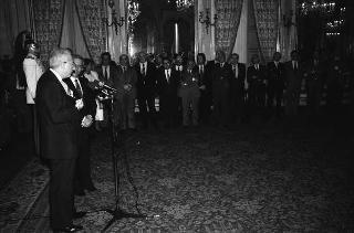 Incontro del Presidente della Repubblica Francesco Cossiga con  i componenti del Consiglio nazionale dell'Ordine dei giornalisti