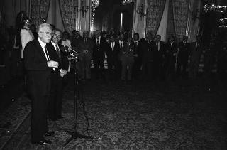 Incontro del Presidente della Repubblica Francesco Cossiga con  i componenti del Consiglio nazionale dell'Ordine dei giornalisti