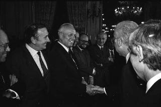 Incontro del Presidente della Repubblica Francesco Cossiga con  i componenti del Consiglio nazionale dell'Ordine dei giornalisti