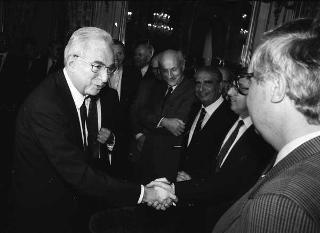 Incontro del Presidente della Repubblica Francesco Cossiga con  i componenti del Consiglio nazionale dell'Ordine dei giornalisti