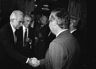 Incontro del Presidente della Repubblica Francesco Cossiga con  i componenti del Consiglio nazionale dell'Ordine dei giornalisti