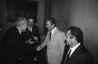 Incontro del Presidente della Repubblica Francesco Cossiga con Maurizio Cumo, presidente dell'Associazione nazionale di ingegneria nucleare e con il comitato di presidenza