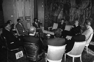 Incontro del Presidente della Repubblica Francesco Cossiga con Maurizio Cumo, presidente dell'Associazione nazionale di ingegneria nucleare e con il comitato di presidenza