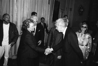 Incontro del Presidente della Repubblica Francesco Cossiga con la Giuria e i vincitori del Premio letterario Tevere