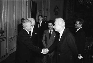 Incontro del Presidente della Repubblica Francesco Cossiga con la Giuria e i vincitori del Premio letterario Tevere