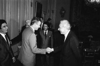 Incontro del Presidente della Repubblica Francesco Cossiga con la Giuria e i vincitori del Premio letterario Tevere