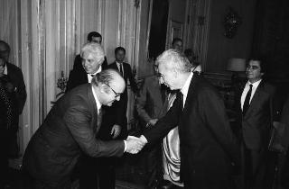 Incontro del Presidente della Repubblica Francesco Cossiga con la Giuria e i vincitori del Premio letterario Tevere