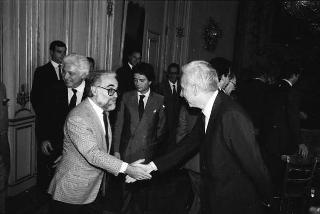 Incontro del Presidente della Repubblica Francesco Cossiga con la Giuria e i vincitori del Premio letterario Tevere