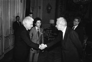 Incontro del Presidente della Repubblica Francesco Cossiga con la Giuria e i vincitori del Premio letterario Tevere