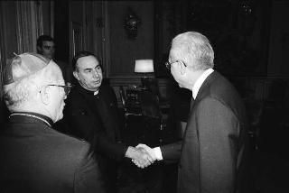 Mons. Gaetano Bonicelli, mons. Salvatore Cipolla e Enrico Venanzi, esponenti del Comitato di beatificazione di Salvo D'Acquisto