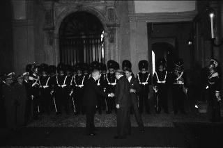Cerimonia di inaugurazione della lapide celebrativa del 40° anniversario della fondazione della Repubblica nel Palazzo del Quirinale