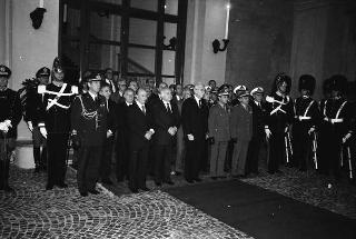 Cerimonia di inaugurazione della lapide celebrativa del 40° anniversario della fondazione della Repubblica nel Palazzo del Quirinale