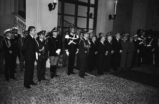 Cerimonia di inaugurazione della lapide celebrativa del 40° anniversario della fondazione della Repubblica nel Palazzo del Quirinale